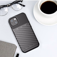 Thunder dėklas lankstus tvirtas patvarus dangtelis TPU dėklas iPhone 13 mini juodas