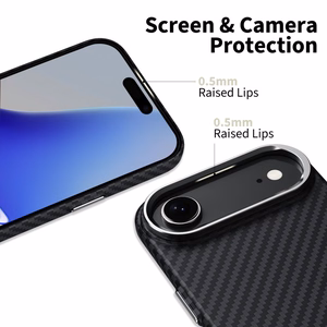 Tech-Protect Ion Carbon MagSafe dėklas telefonui iPhone 17 Air - juoda ir sidabrinė