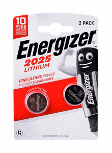 Energizer specialty battery CR2025, 2-pack, 3V, eco