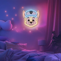 Hanging neon LED Paw Patrol on plexiglass - Chase OW-130346