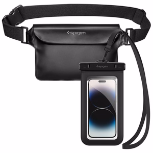 Spigen Aqua Shield A621 vandeniui atsparus juosmens krepšys + plūduriuojantis dėklas - juodas