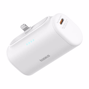 Išorinė baterija OS-Baseus Compact IP 5000mAh 20W (balta)