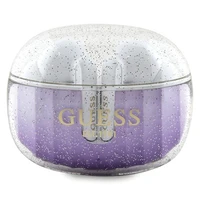Guess Glitter Gradient TWS Bluetooth ausinės su ENC įkrovimo stotimi - violetinės