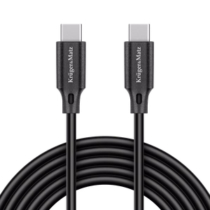 Kruger&Matz Basic USB-C–USB-C kabelis, 100 W, 2,5 m