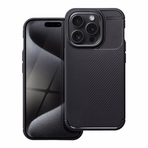 Dėklas telefonui CARBON PREMIUM IPHONE 15 Pro juodas