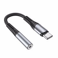 Adapteris HOCO USB Type-C (M) - ausinių jungtis 3.5mm (F)