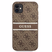 Guess 4G Stripe dėklas telefonui iPhone 11 / Xr 6.1" - Rudas