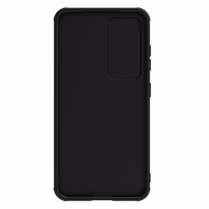 Nillkin CamShield Leather S dėklas telefonui Samsung Galaxy S23+ su kameros dangteliu juodas