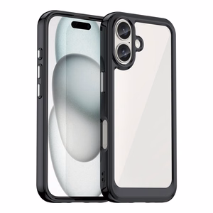 Outer Space dėklas telefonui su geliniu rėmeliu iPhone 16 Plus - juodas