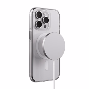 Crong Clear MAG Pro MagSafe dėklas, skirtas iPhone 15 Pro, skaidrus