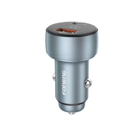 Automobilinis įkroviklis Foneng C18 48W USB-C/USB-A pilkas