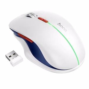Belaidė pelė Hoco GM40 RGB balta