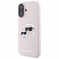 Karl Lagerfeld silikoninis dėklas telefonui Nauble Heads Print Magnetinis iPhone 16 - rožinis