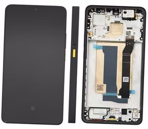 Ekranas Xiaomi Poco X7 Pro 5G su lietimui jautriu stikliuku ir rėmeliu Yellow originalus (service pack)