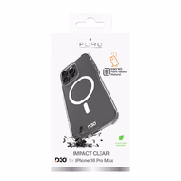 Puro Impact Clear D3O MagSafe Silikoninis Dėklas iPhone 16 Pro Max - Permatomas