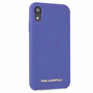 Karl Lagerfeld silikoninis iPhone Xr dėklas telefonui - violetinis