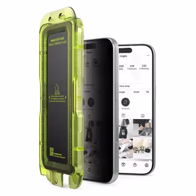 Ringke Easy Slide 2-jų rinkinys privatumo stiklas iPhone 17 Pro - juodas