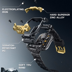 Supcase Unicorn Beetle Ore dėklas Apple Watch 10/11 46mm juodas ir auksinis