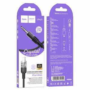 AUX laidas Jack 3,5 mm į Lightning Hoco 1,2 m UPA27 juodas