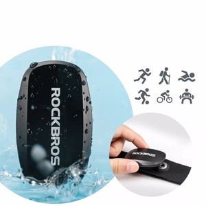 Rockbros HRM812 Bluetooth ANT+ širdies ritmo jutiklio diržas, IP67 – spalva: juoda