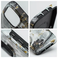 FORCELL F-PROTECT Mirage, karinio lygio dėklas su MagSafe, suderinamas su IPHONE 15 PRO MAX sidabrinis rūkas