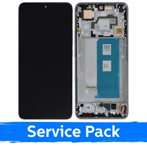 LCD ekranas, suderinamas su Xiaomi Poco F5 Pro 5G su rėmeliu / baltas (Service Pack)