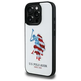 US Polo USHCP15XPUSH iPhone 15 Pro Max 6.7" balta/balta Odinis didelis DH Amerikos vėliava