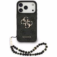 Guess 4G Strap 4G Classic Logo dėklas telefonui iPhone 17 Pro - juoda