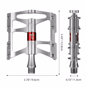 Rockbros JT410 4.10 dviračio pedalai su 4 guoliais – sidabriniai