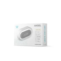 Žadintuvas su LED naktine šviesa PURE FNL-07 AKSEL balta ilga amžinoji šviesa