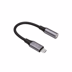 Forever adapteris audio AJL-01 3,5 mm ausinių kištukas - Lightning juodas