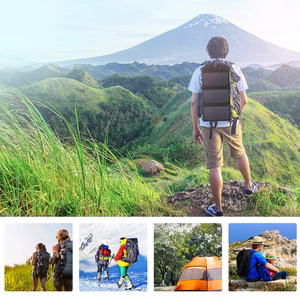 "Choetech SC001" sulankstomas saulės baterijų įkroviklis 19W 2x USB-A - juodas