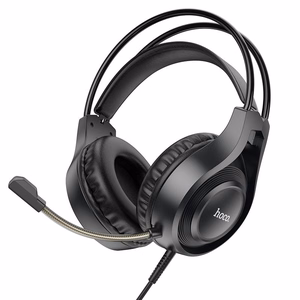 HOCO проводные наушники Jack 3,5 mm с микрофоном W106 черные