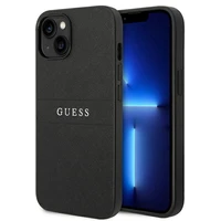 Guess Saffiano dirželis dėklas telefonui iPhone 14 Plus - juodas