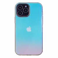 Aurora Case dėklas telefonui iPhone 13 Pro Max gelinis neoninis mėlynas