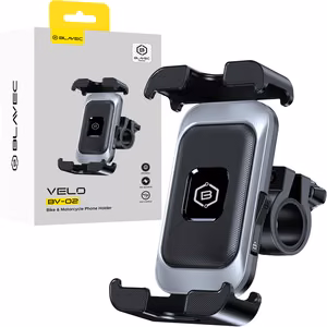 Blavec BV-02 Velo Bicycle Holder for Handlebar (BV02-HSB) silver-black