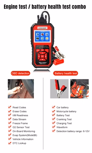 Konnwei KW870 OBD2 diagnostinis skeneris ir akumuliatorių testeris