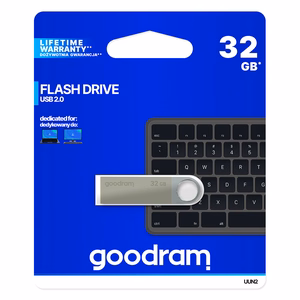 Glass Gold grūdinto stiklo ekrano apsauga GOODRAM  UUN2 Pendrive - 32GB USB 2.0