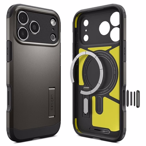 Spigen Tough Armor T MagSafe dėklas, skirtas iPhone 17 Pro / 18 Pro, grafito spalvos