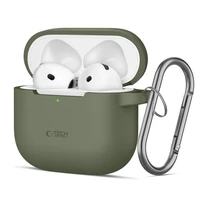 Tech-Protect silikoninis dėklas su kabliuku AirPods 4 - žalias
