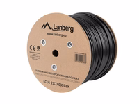 Lanberg LCU6-21CU-0305-BK tinklo kabelis Juoda 305 m Cat6 U/UTP (UTP) outdoor