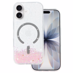 Tel Protect Moonlite magnetinis dėklas telefonui Iphone 17 rožinis permatomas
