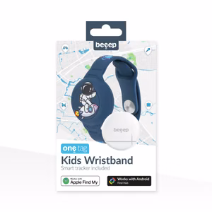 Поисковая метка Beeep OneTag с детским силиконовым браслетом Astronaut, Apple Find My / Android