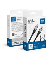 BLUE STAR pintas kabelis 3A 60W Type C į Type C PD QC4.0 TFK-DC-003 1,2 m juodas