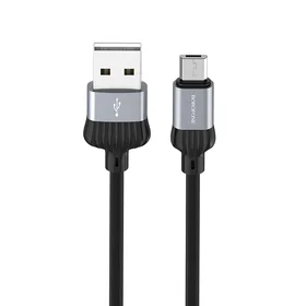 Borofone Kabelis BX28 Dignity - USB į Micro USB - 2,4A, 1 metras, pilkas