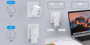 Kelioninis kroviklis CHOETECH GaN USB-C, USB-A: 67W, PD