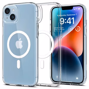 Spigen Ultra Hybrid Mag чехол с MagSafe для iPhone 14 - прозрачный/белый