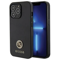 Guess Strass Metal Logo dėklas telefonui iPhone 13 Pro 6.1" - juoda
