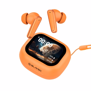Blavec Bluetooth TWS Ausinės BW-07 Live su LCD ekranu (BW07L-O) oranžinės