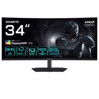GIGABYTE G34WQC2 kompiuterio monitorius 86,4 cm (34") 3440 x 1440 pikseliai UltraWide Quad HD LED Juoda